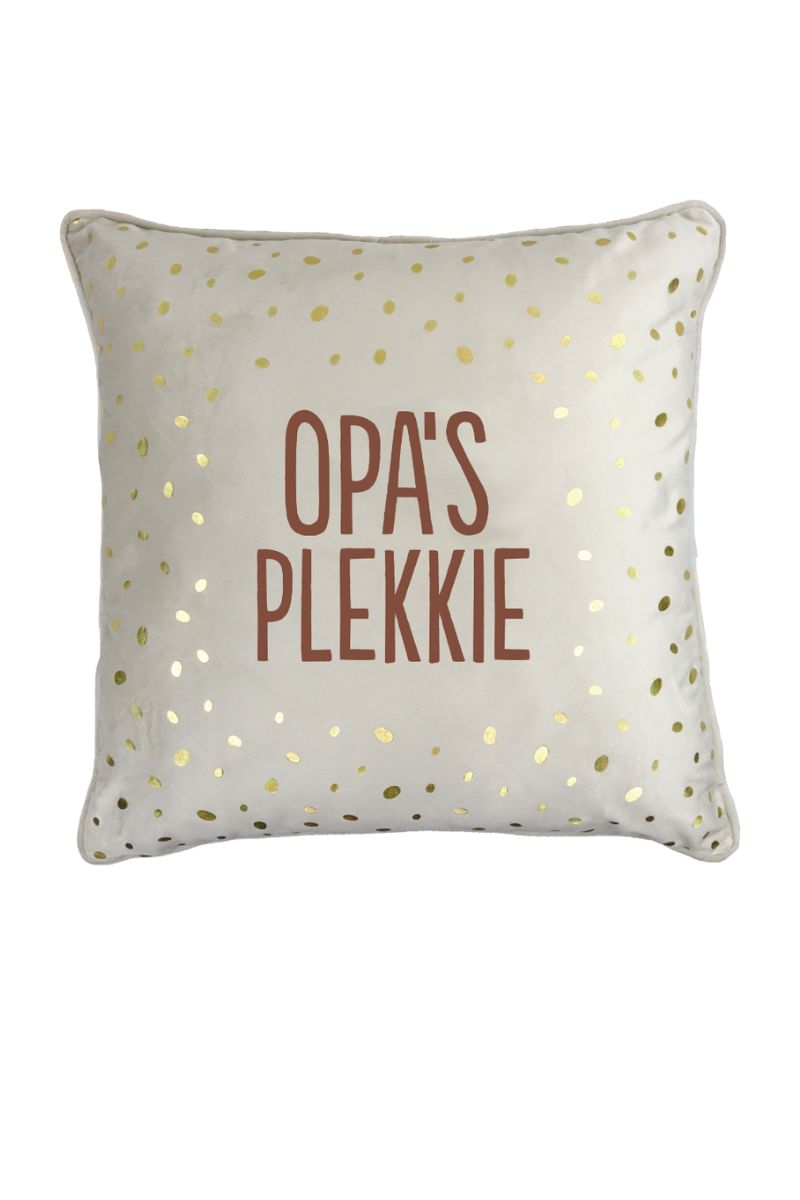 100% Leuk Kussen Opa's Plekkie