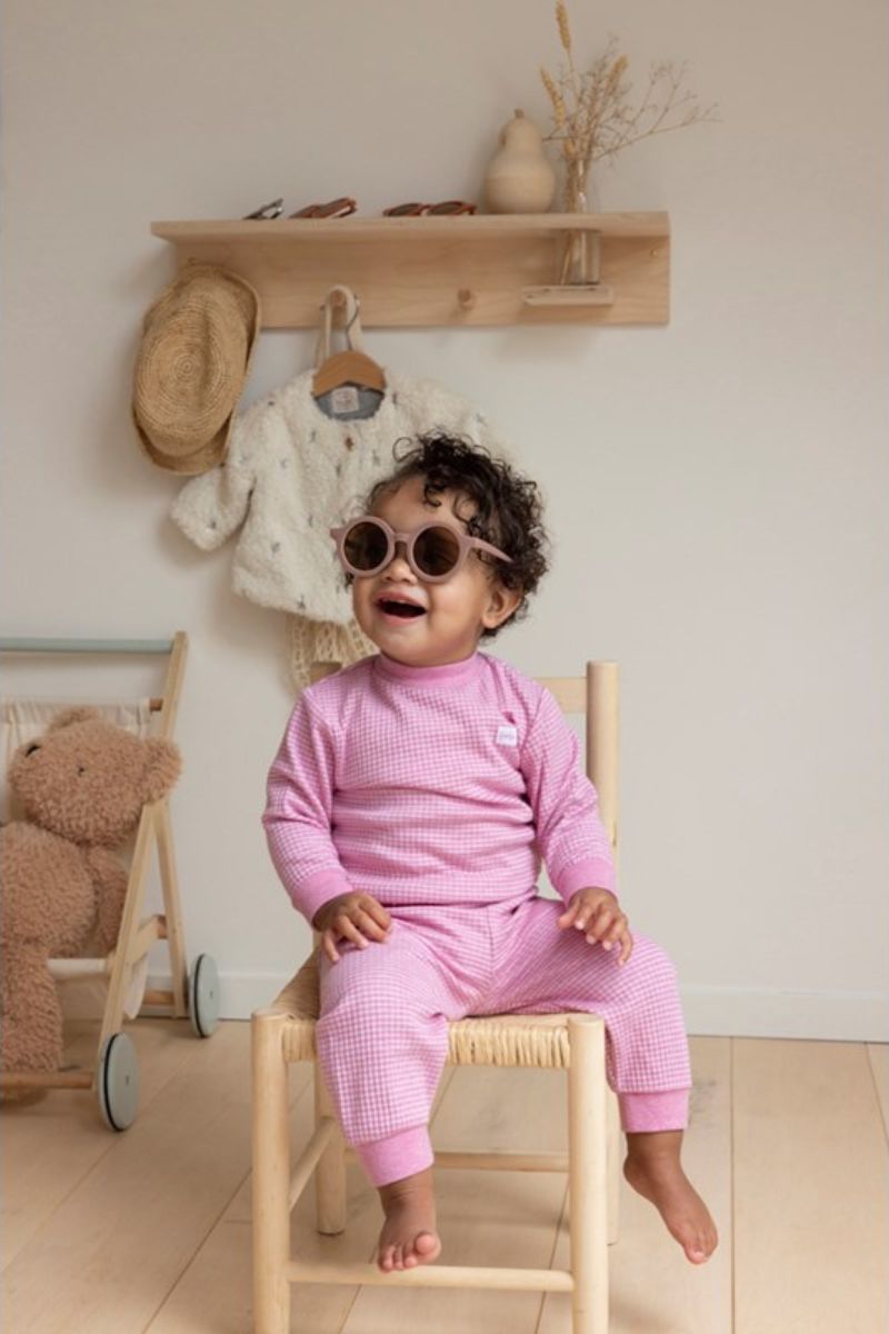 Feetje Pyjama Wafel Roze Melange