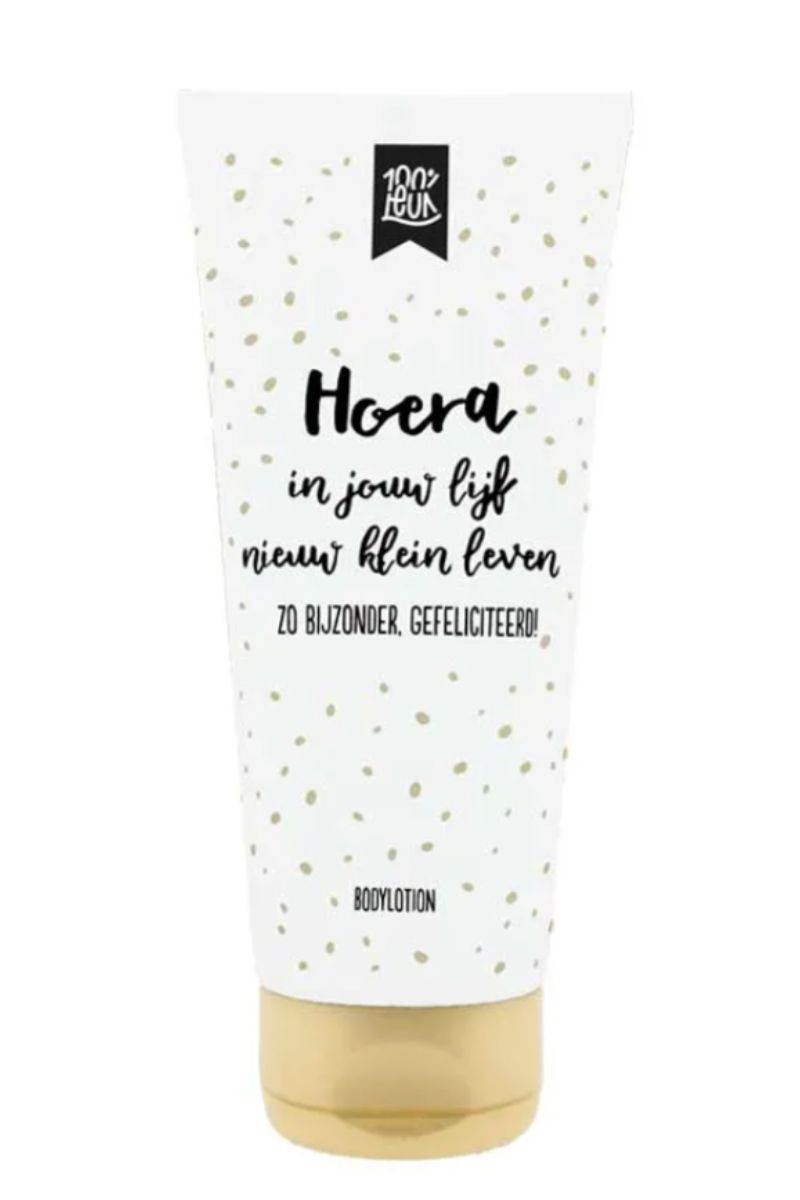 100% Leuk Bodylotion Hoera in jouw lief nieuw klein leven