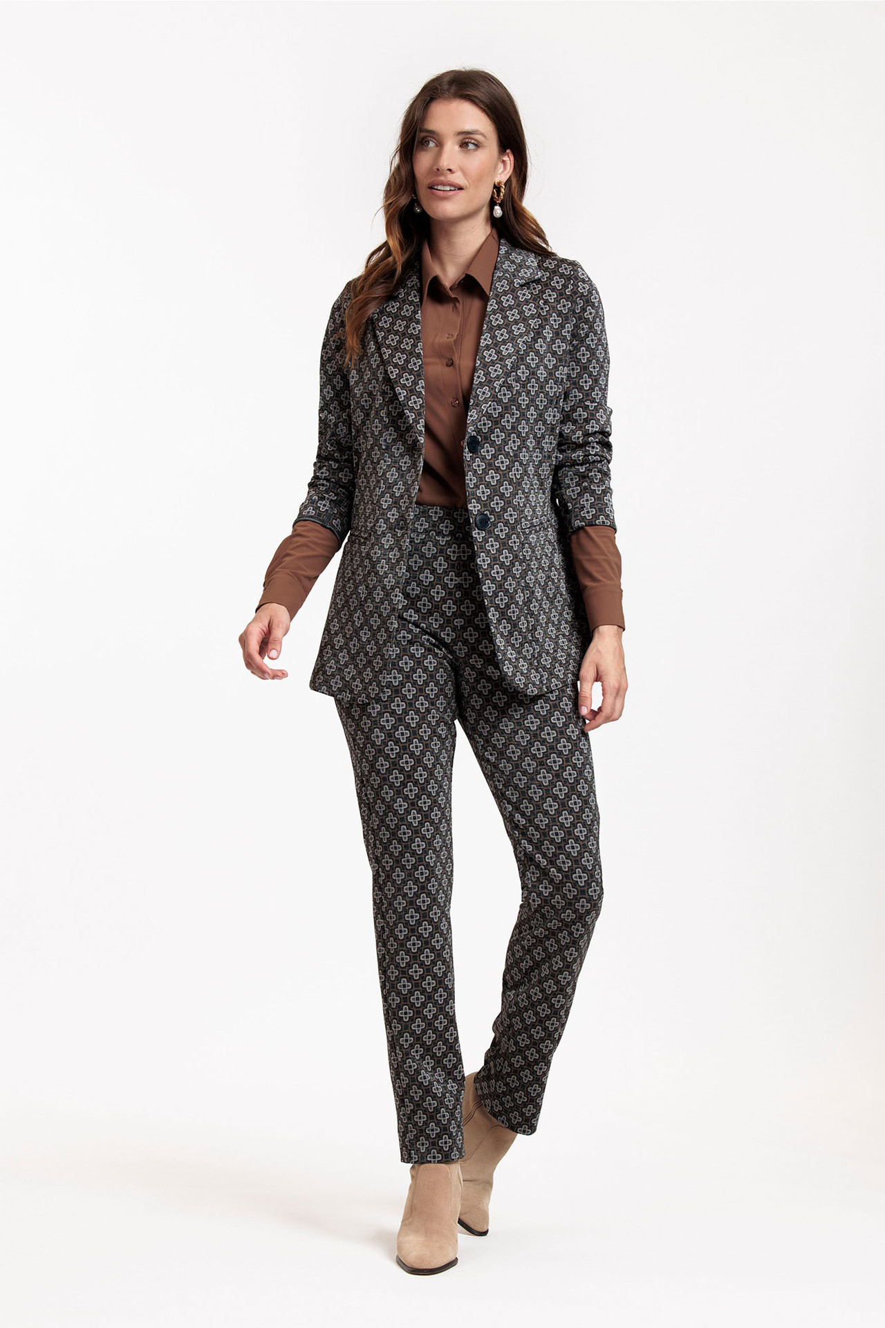Studio Anneloes Anya Clover Punto Trousers Cinnamon/Black