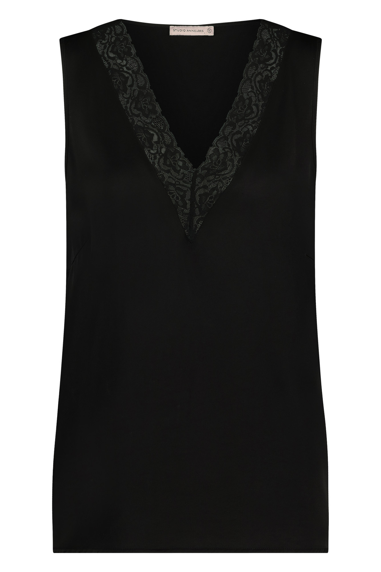 Studio Anneloes Florance Satin Top Black