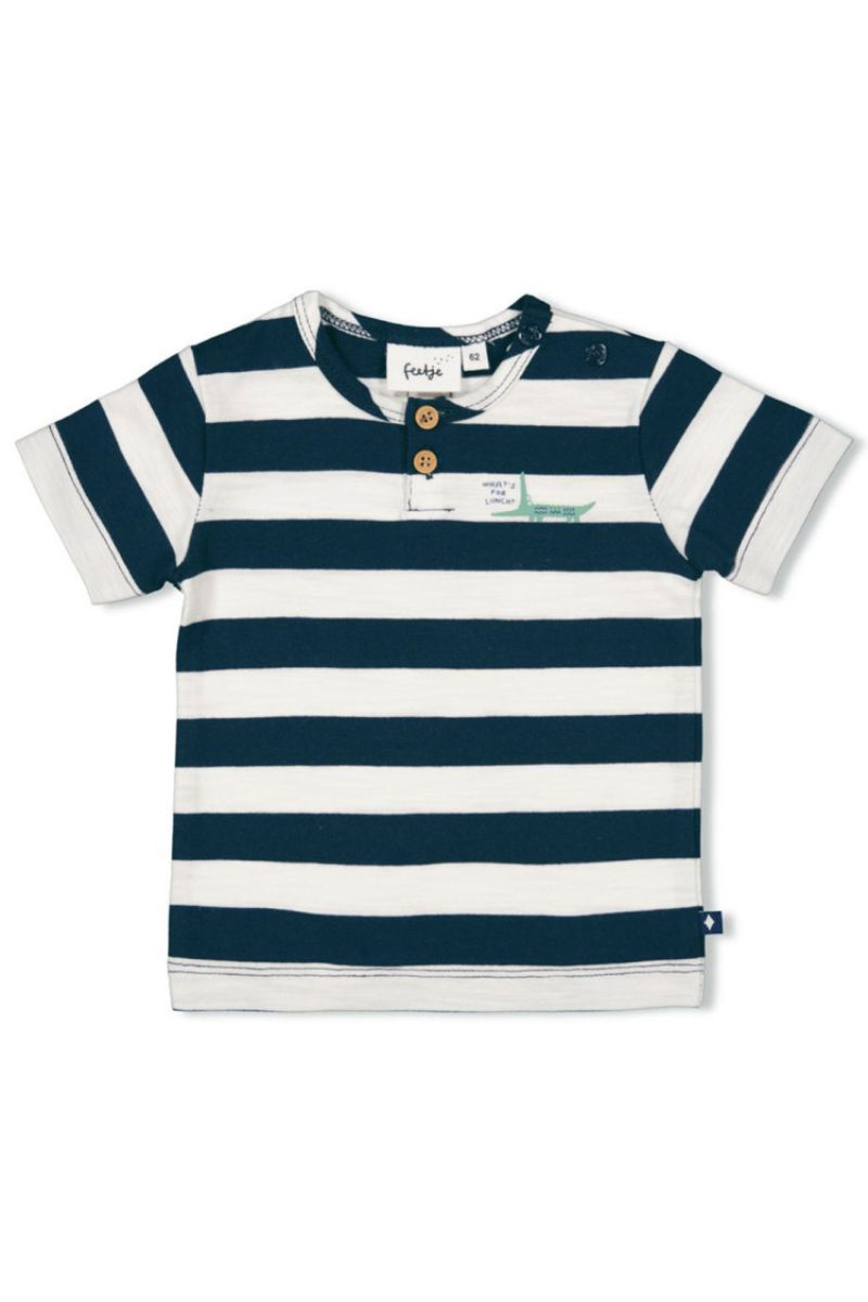 Feetje Shirt Streep Later Gator Marine