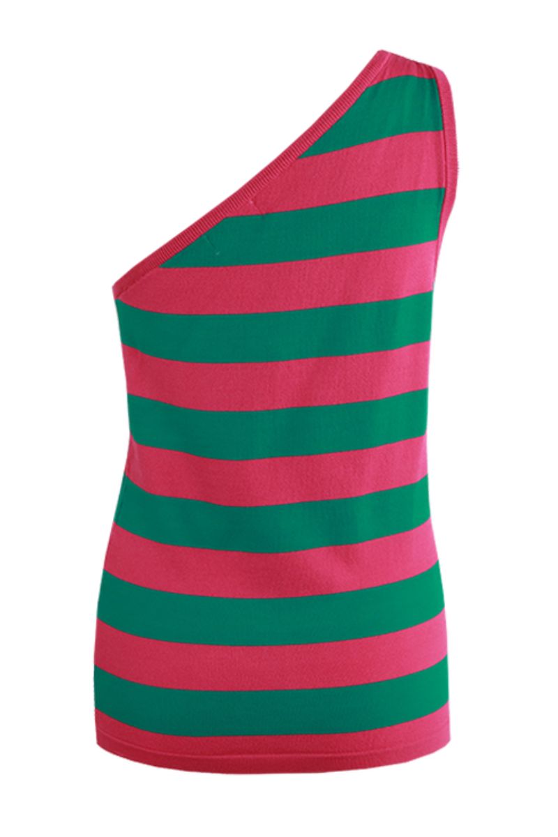 Fluresk Fawn Top PU Groen/Fel roze