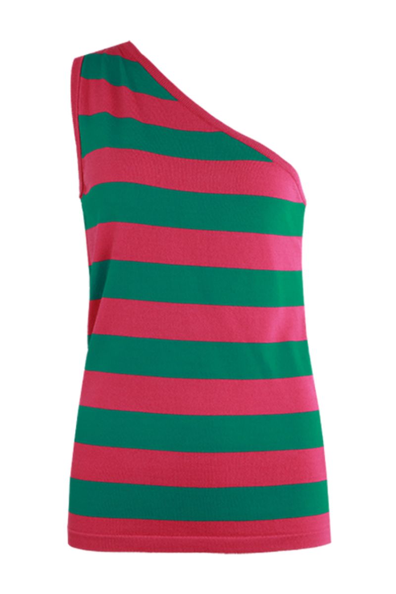Fluresk Fawn Top PU Groen/Fel roze