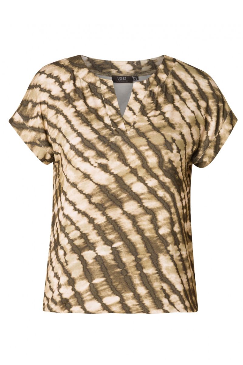 Yest Gozina Essential Top Khaki/Multicolour