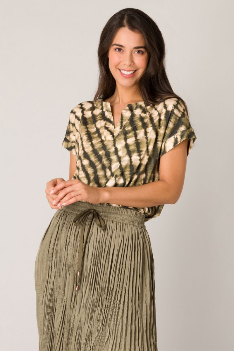 Yest Gozina Essential Top Khaki/Multicolour