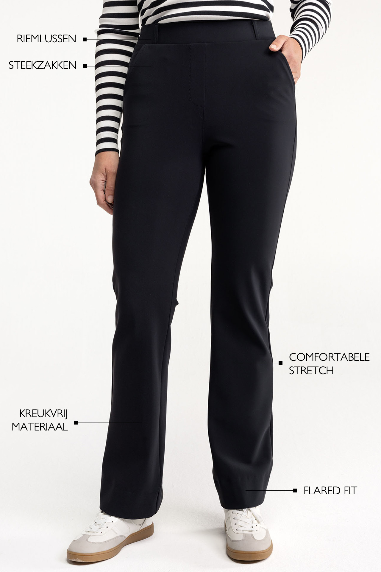 Studio Anneloes Flair Bonded Trousers Black