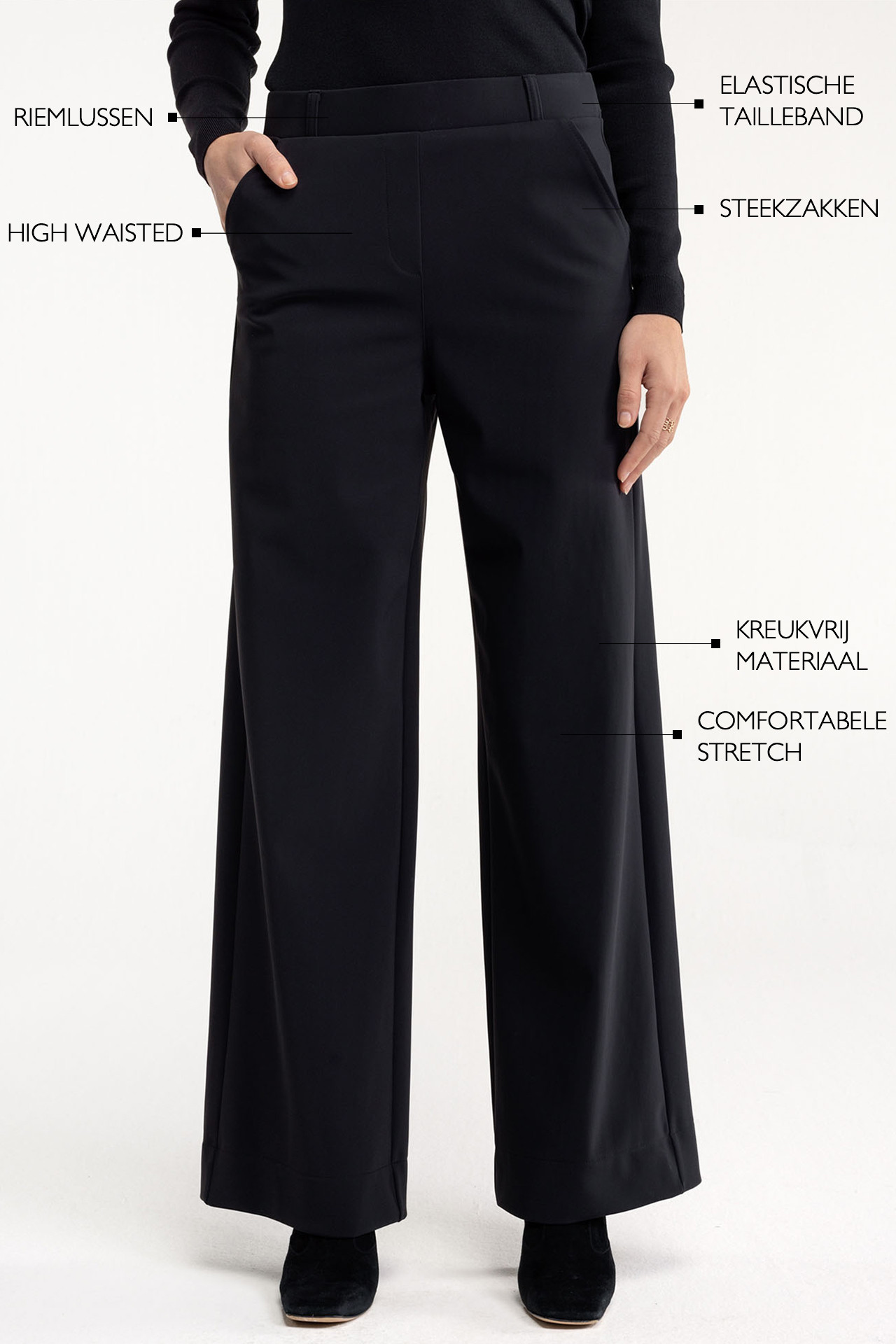 Studio Anneloes Lexie Bonded Trousers Black