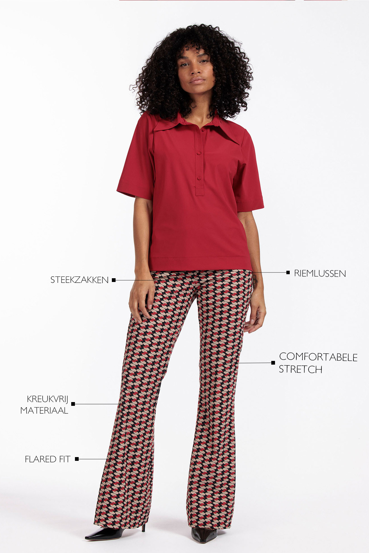 Studio Anneloes Noa Graphic Flair Trousers Multicolor