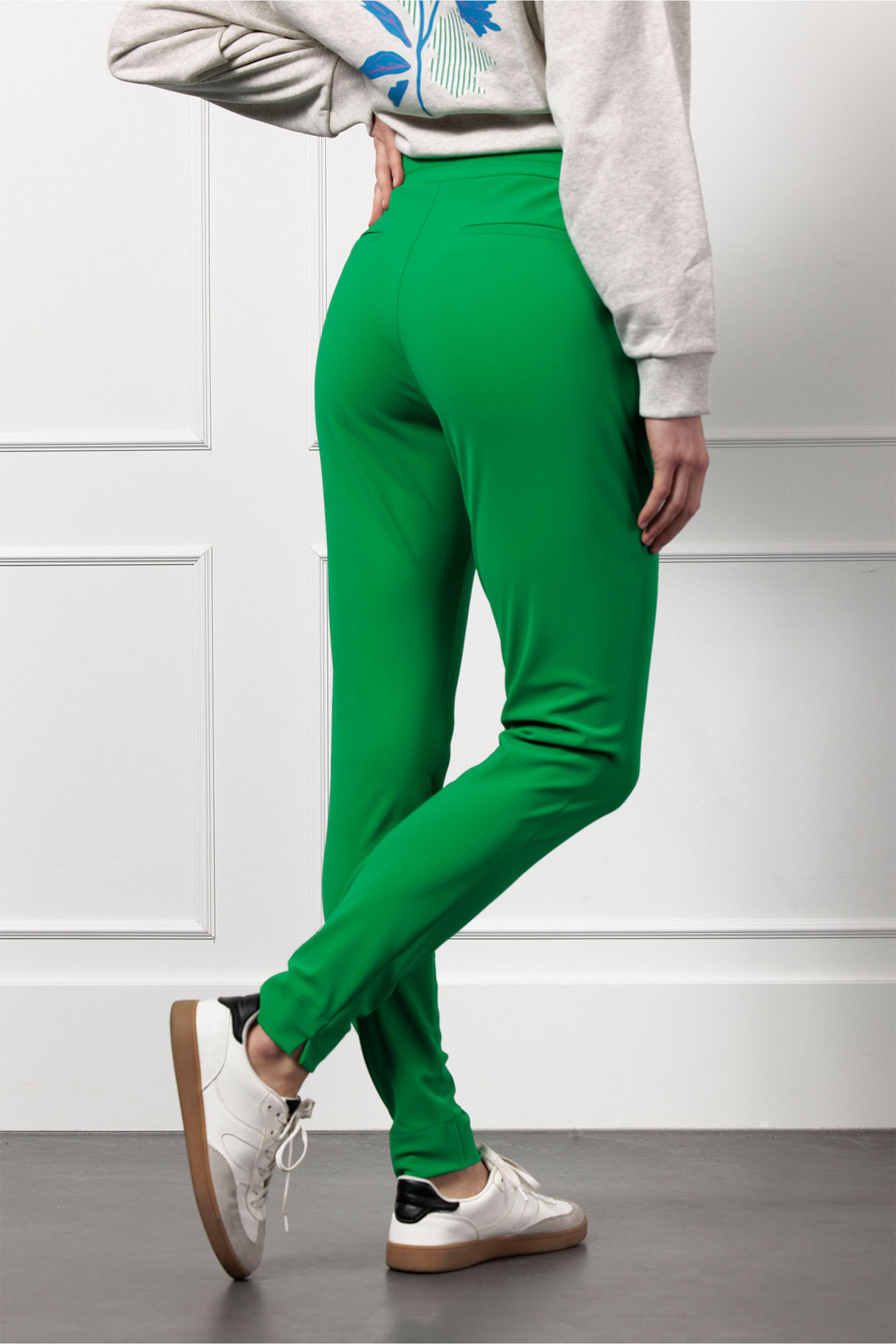 Studio Anneloes Downstairs Bonded Trousers Clover Green