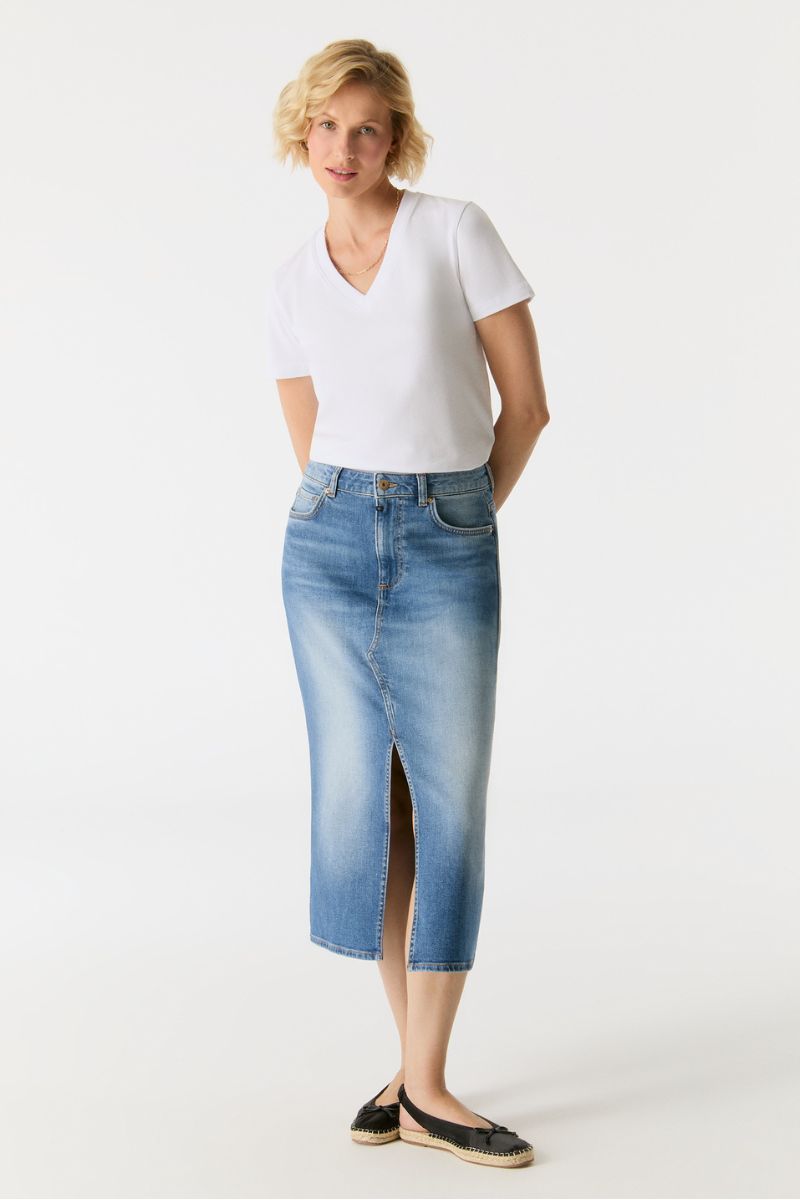 Cup Of Joe Evelyn Skirt Medium Blue