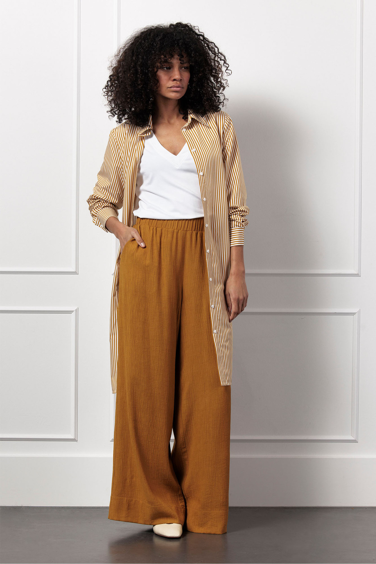 Studio Anneloes Fiore Vneck Shirt White
