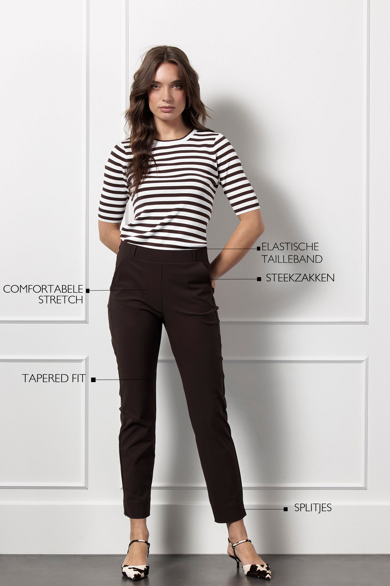 Studio Anneloes Anne Bonded Trousers Espresso