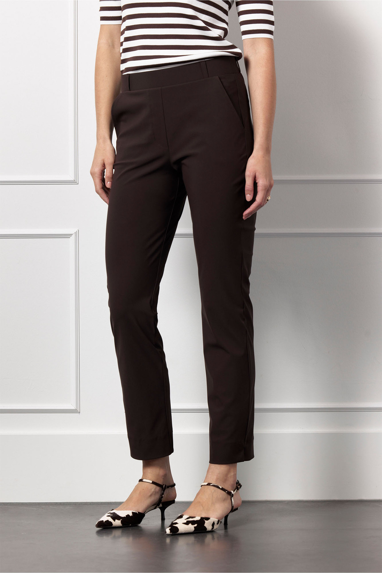 Studio Anneloes Anne Bonded Trousers Espresso