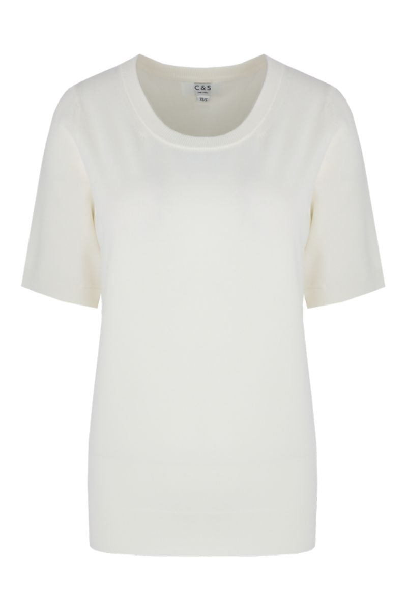 C&S The Label Anne Knit Top Offwhite