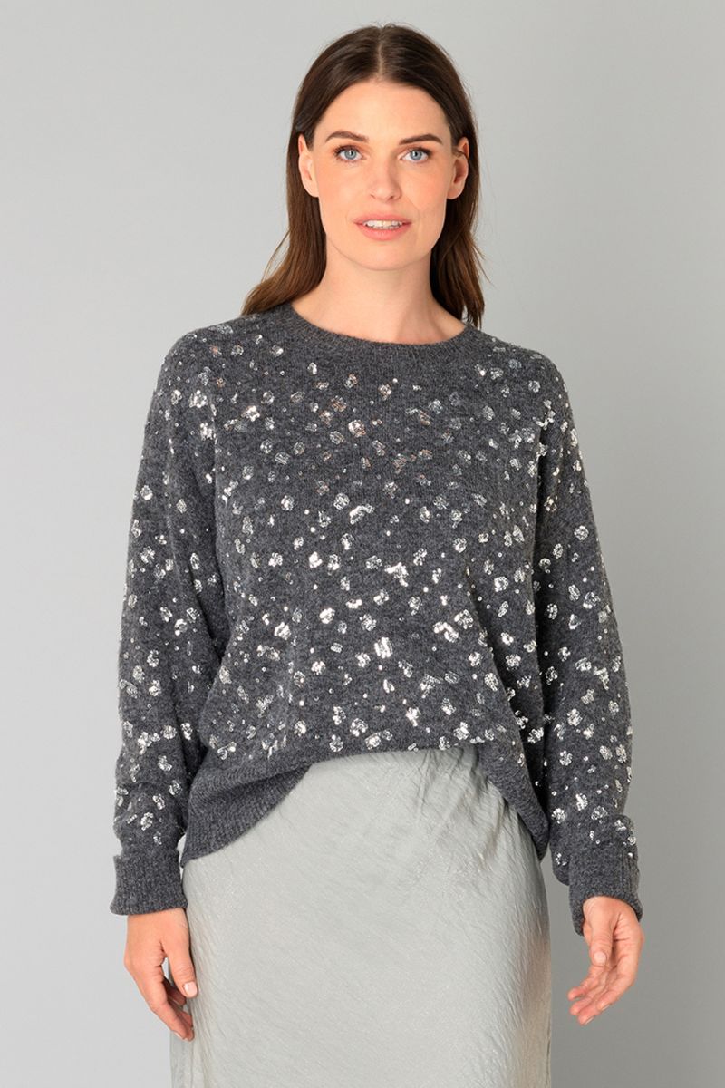 Yest Braelyn Trui Dark Grey/Melange