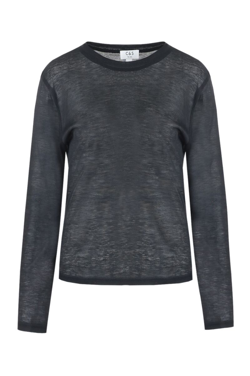C&S The Label Angel Knit Pullover Black