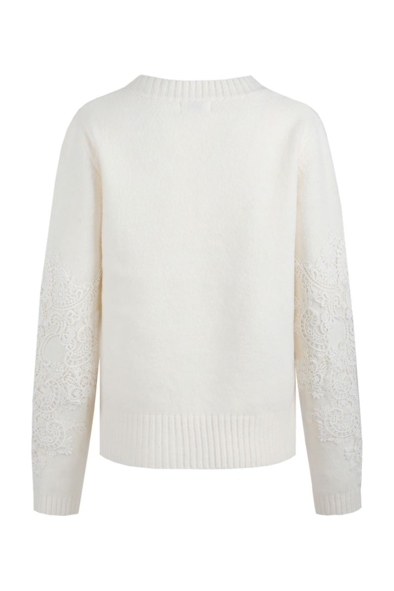 C&S The Label Katja Knit Pullover Wool White