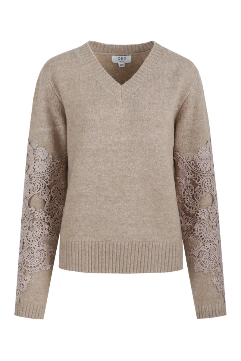 C&S The Label Katja Knit Pullover Light Camel