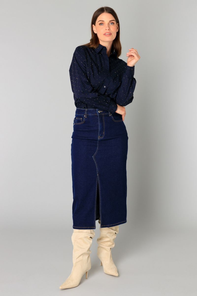 Yest Barbara Rok Dark Blue Denim