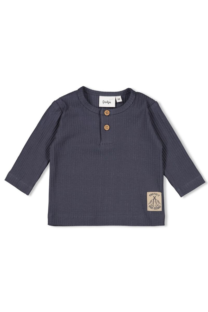 Feetje Longsleeve Rib Narwal Blauwgrijs