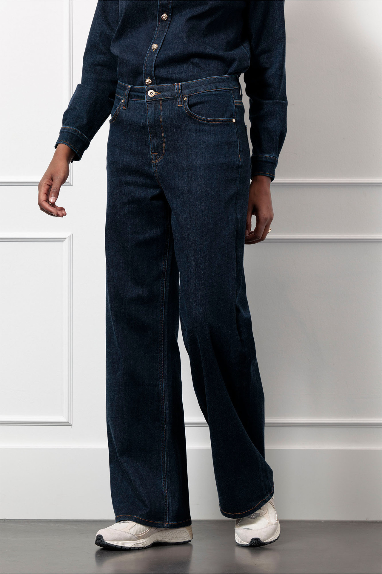 Studio Anneloes Lexie Denim Trousers Denim Blue