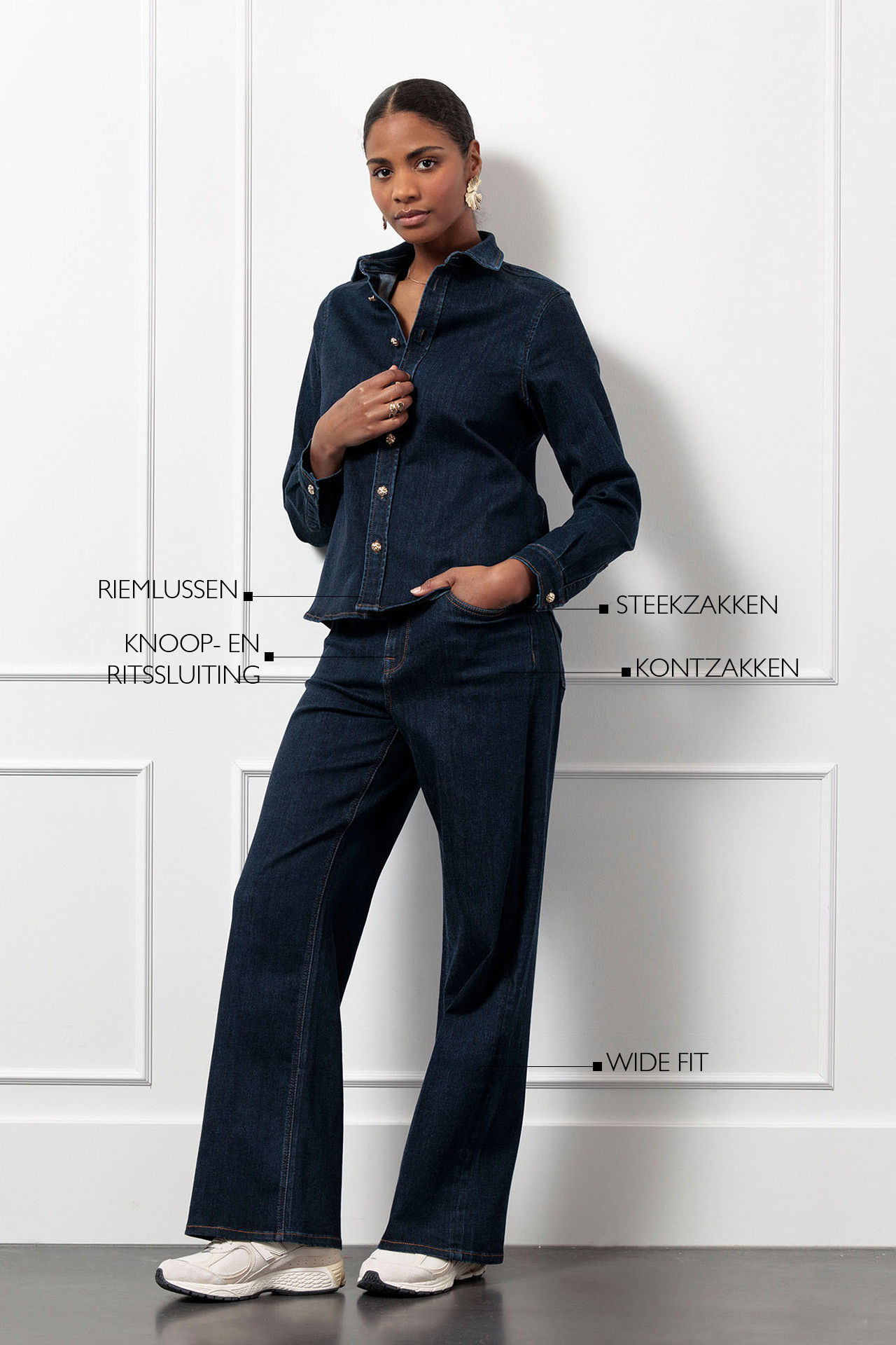 Studio Anneloes Lexie Denim Trousers Denim Blue