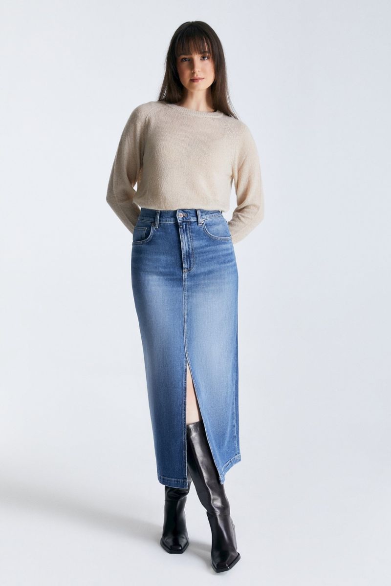 Cup Of Joe Valerie Skirt Medium Blue