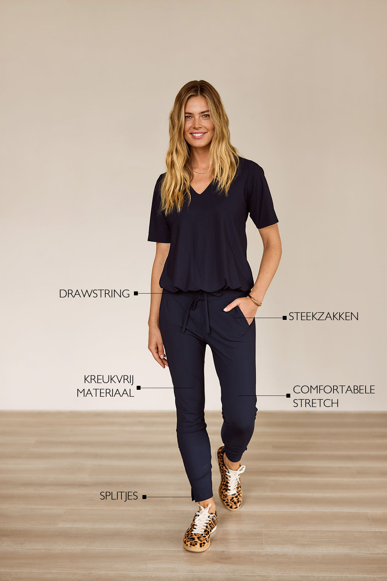 Studio Anneloes Startup Trousers Donkerblauw
