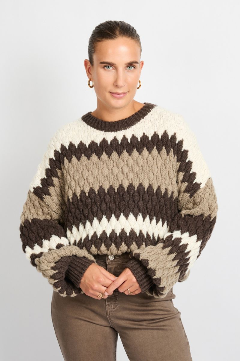 C&S The Label Kool Knit Pullover Dark Chocolate/Bronze