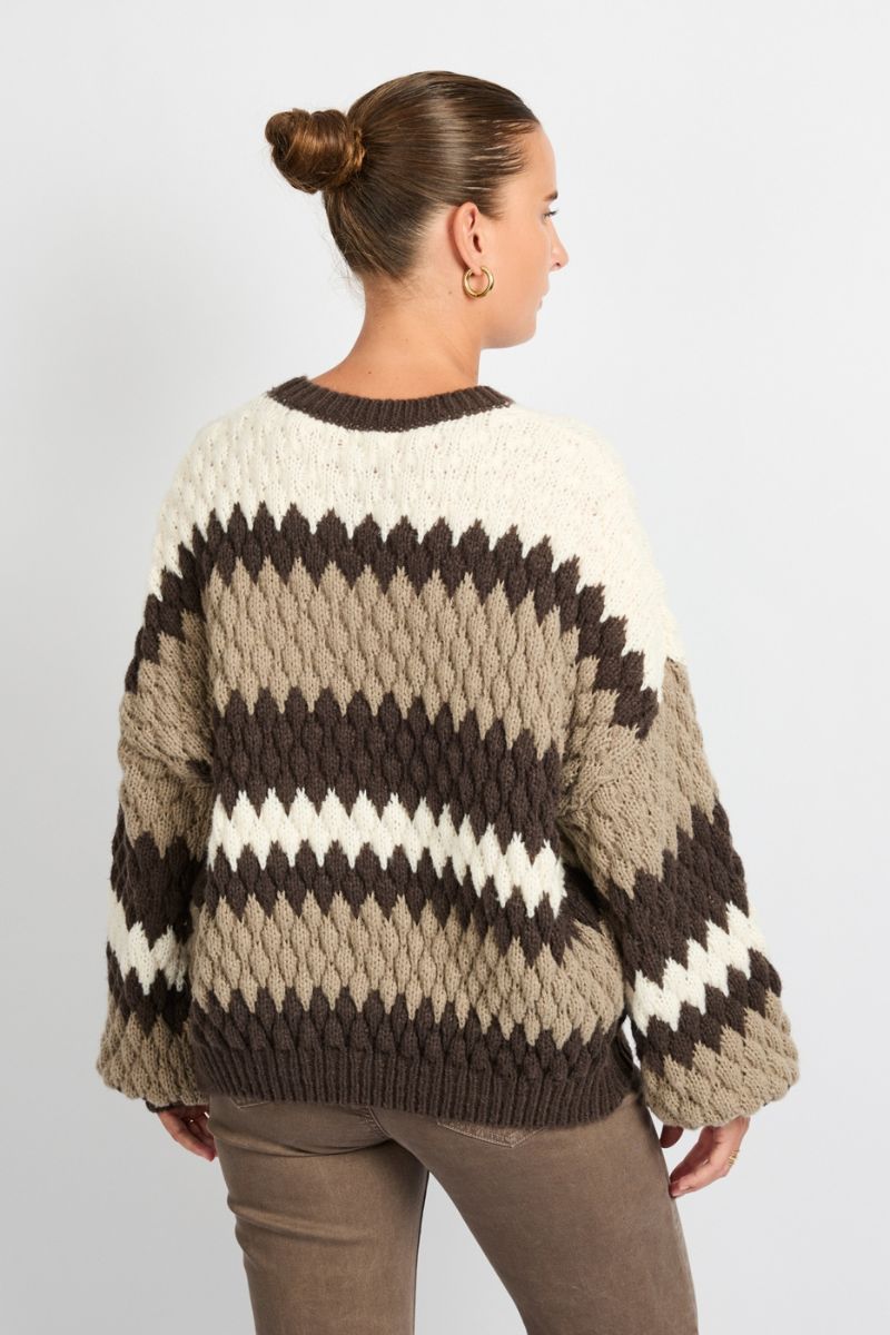C&S The Label Kool Knit Pullover Dark Chocolate/Bronze