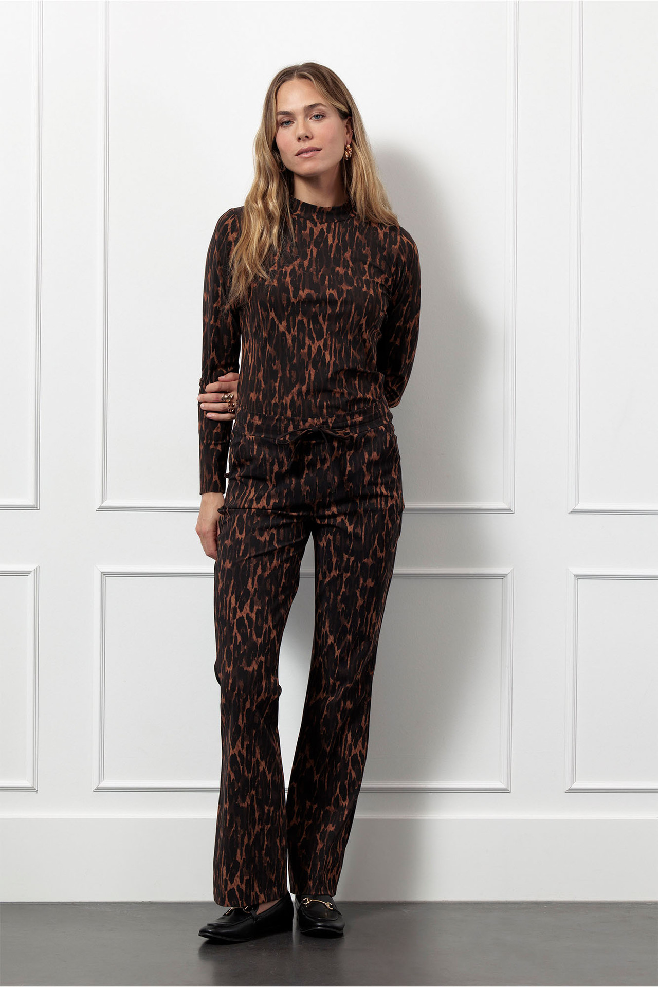 Studio Anneloes Flair Drawstring Animal Trousers Multicolor