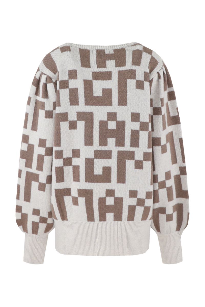 G-maxx Mavina Knitting Sweater Grey Brown/Wood Ash