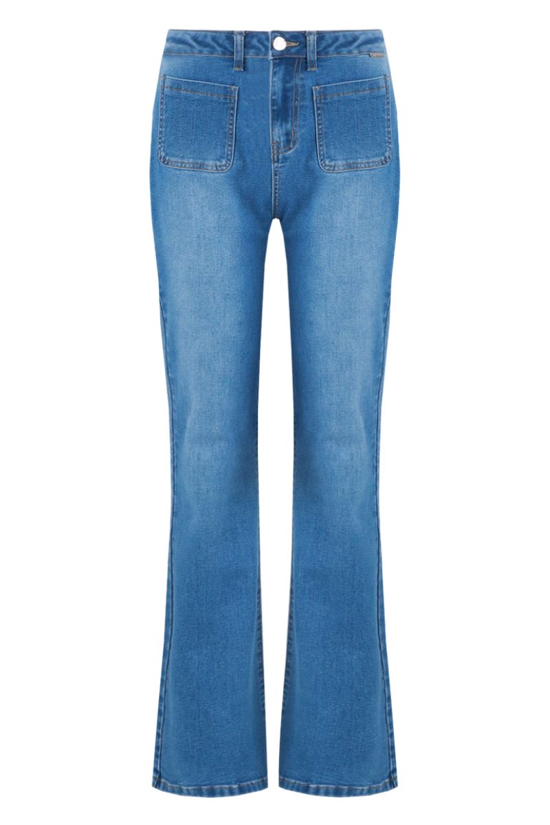 G-maxx Anushka Pants Denim Mid Blue