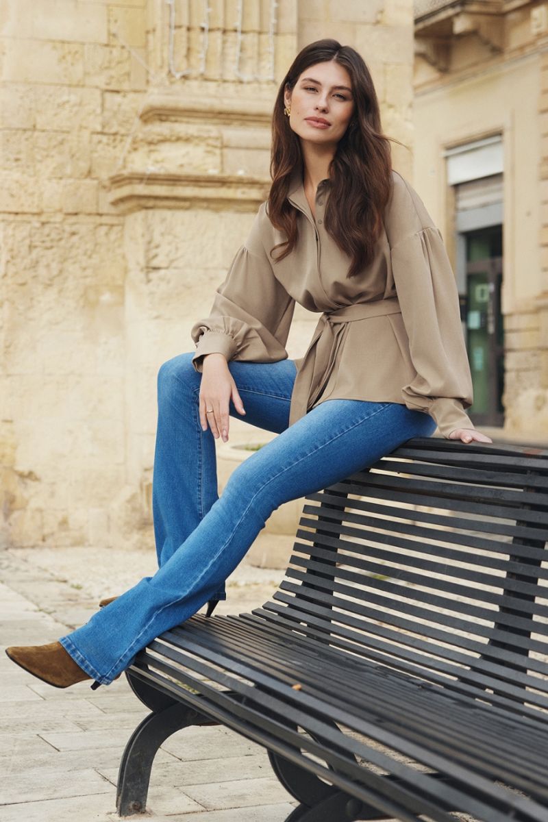 G-maxx Anushka Pants Denim Mid Blue