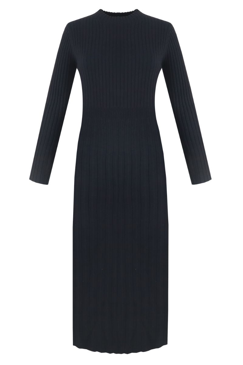 C&S The Label Dalia Knit Dress Black