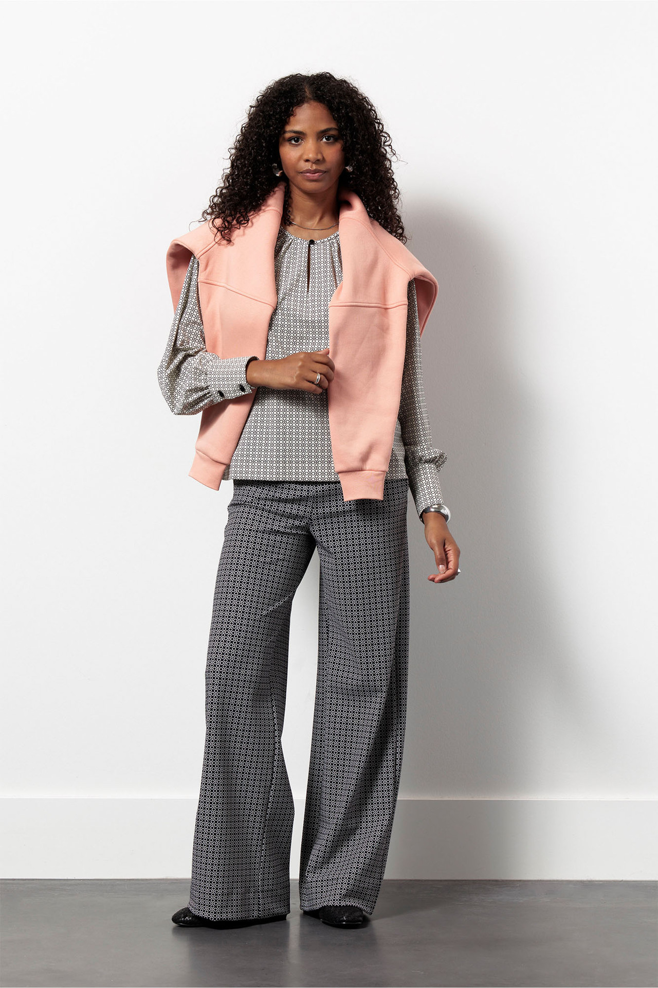 Studio Anneloes Lexie Bonded Circle Trousers Black/Kit
