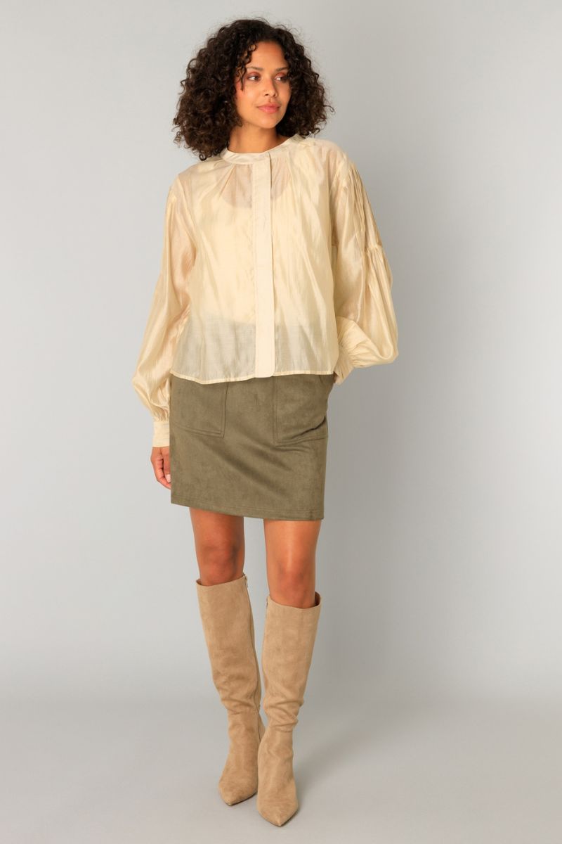 Yest Carlota Rok Grey Olive