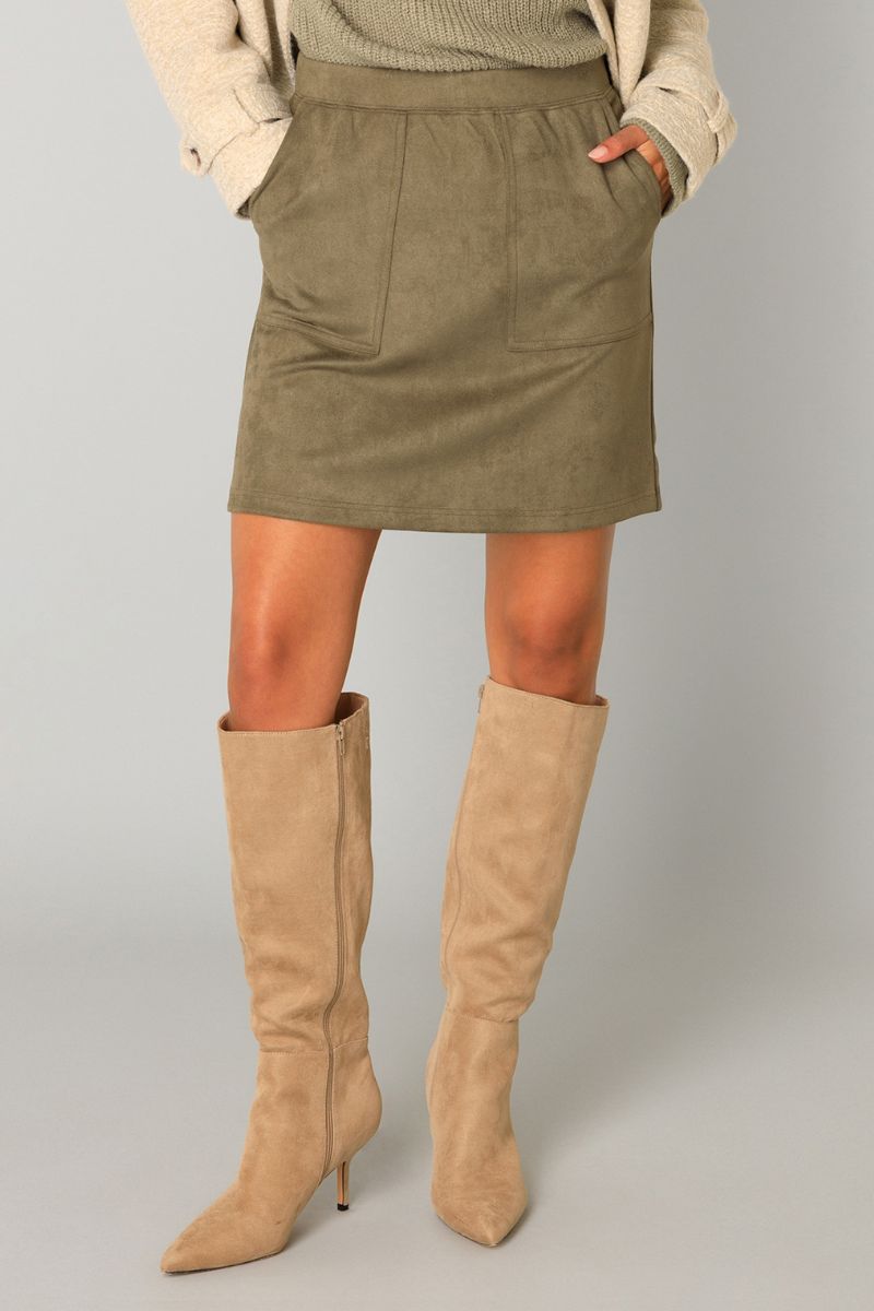 Yest Carlota Rok Grey Olive