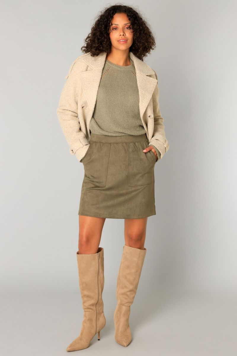 Yest Carlota Rok Grey Olive