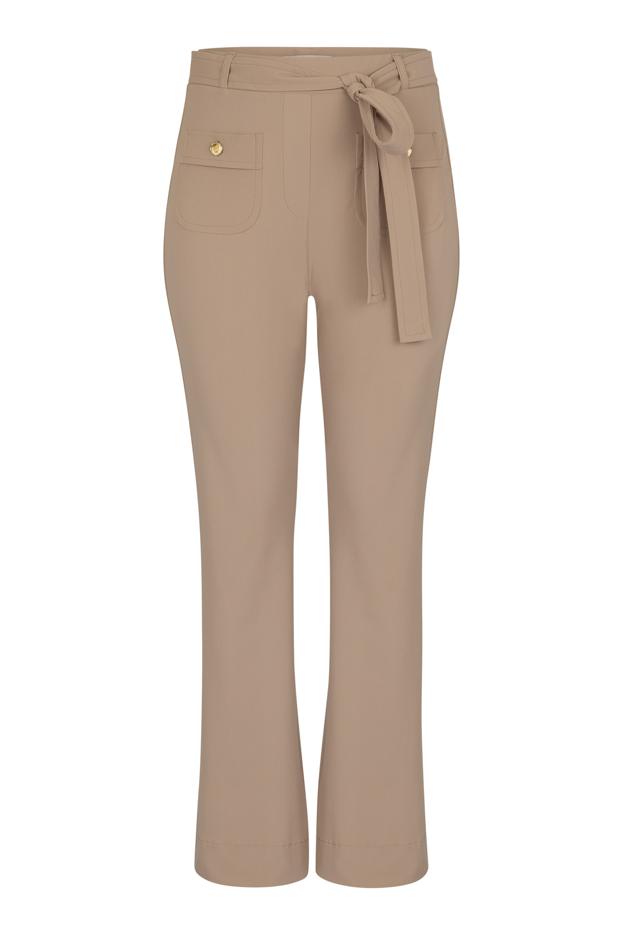 Studio Anneloes Soho Flair Bonded Trousers Latte