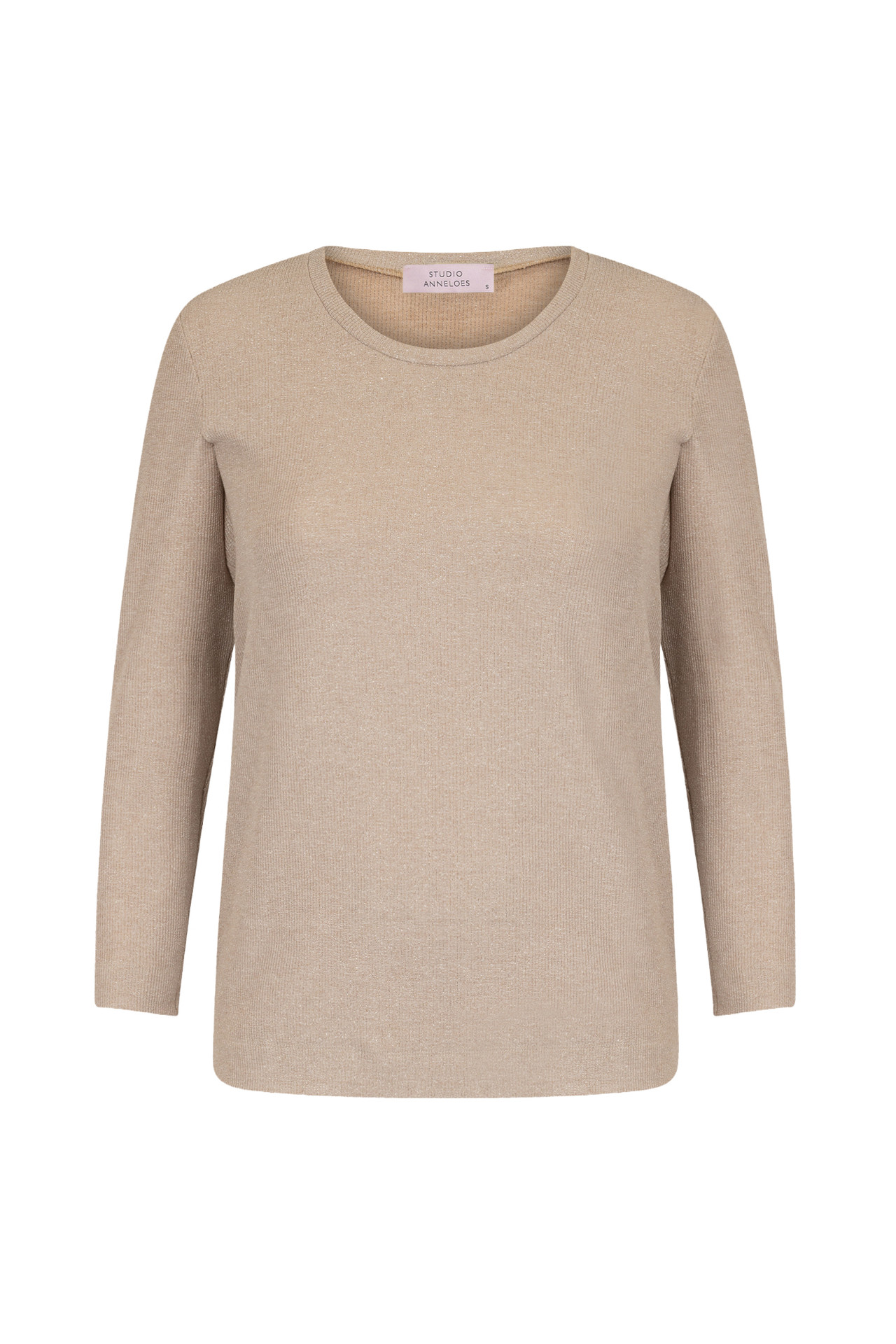 Studio Anneloes Risa Rib Top Latte