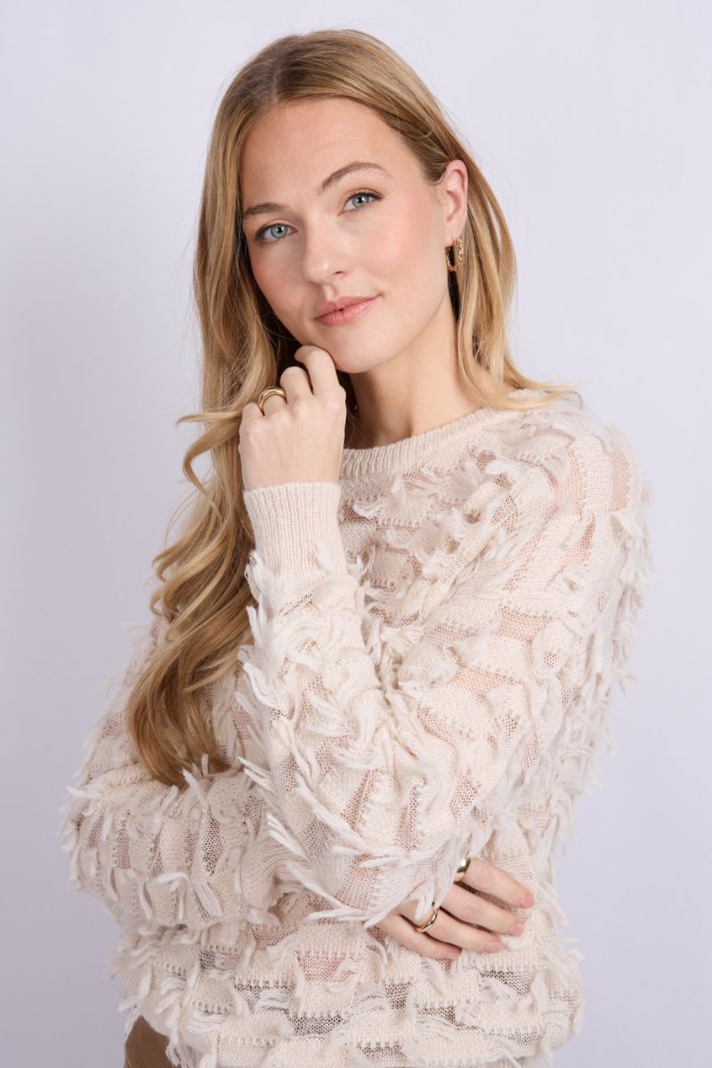 C&S The Label Kayla Knit Pullover Sand