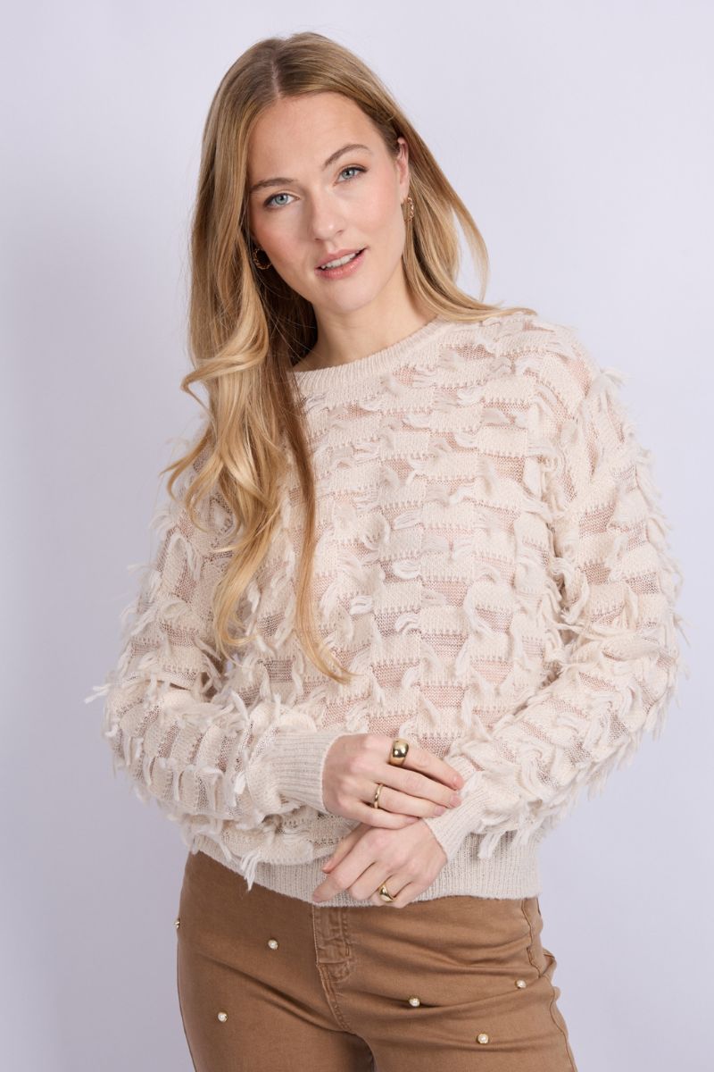 C&S The Label Kayla Knit Pullover Sand
