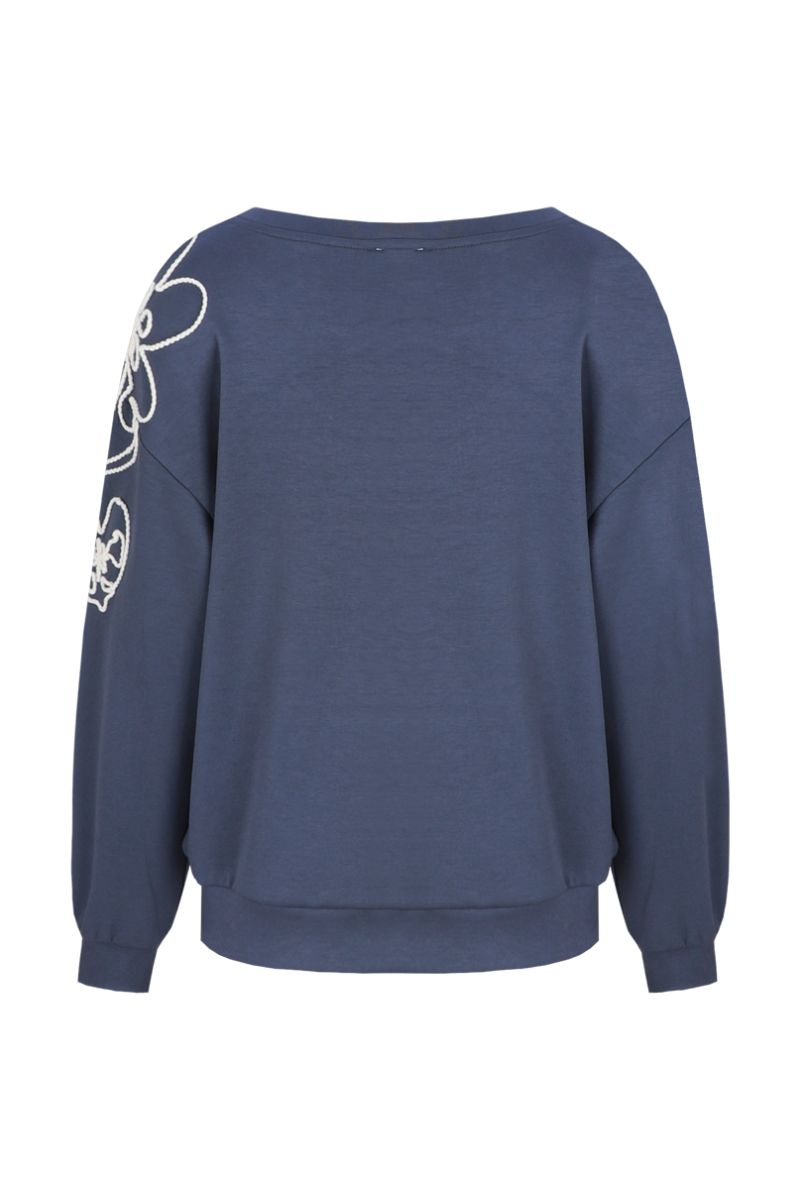 C&S The Label Wilhelmina Sweater Dark Jeans Blue