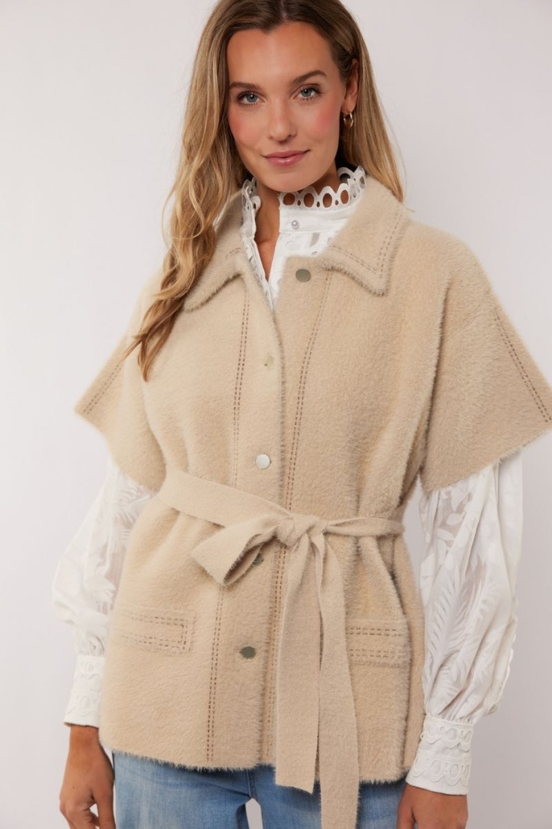 G-maxx Jayleen Knitting Cardigan Sand