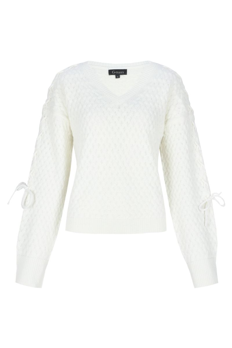 G-maxx Hadlee Knitting Sweater Wool White