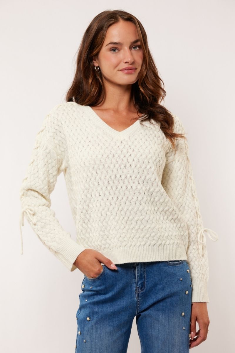 G-maxx Hadlee Knitting Sweater Wool White