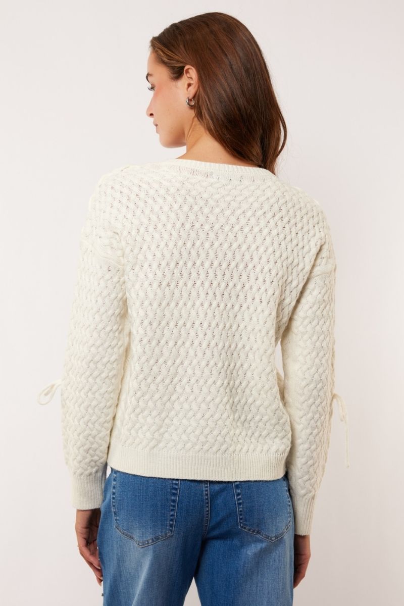 G-maxx Hadlee Knitting Sweater Wool White