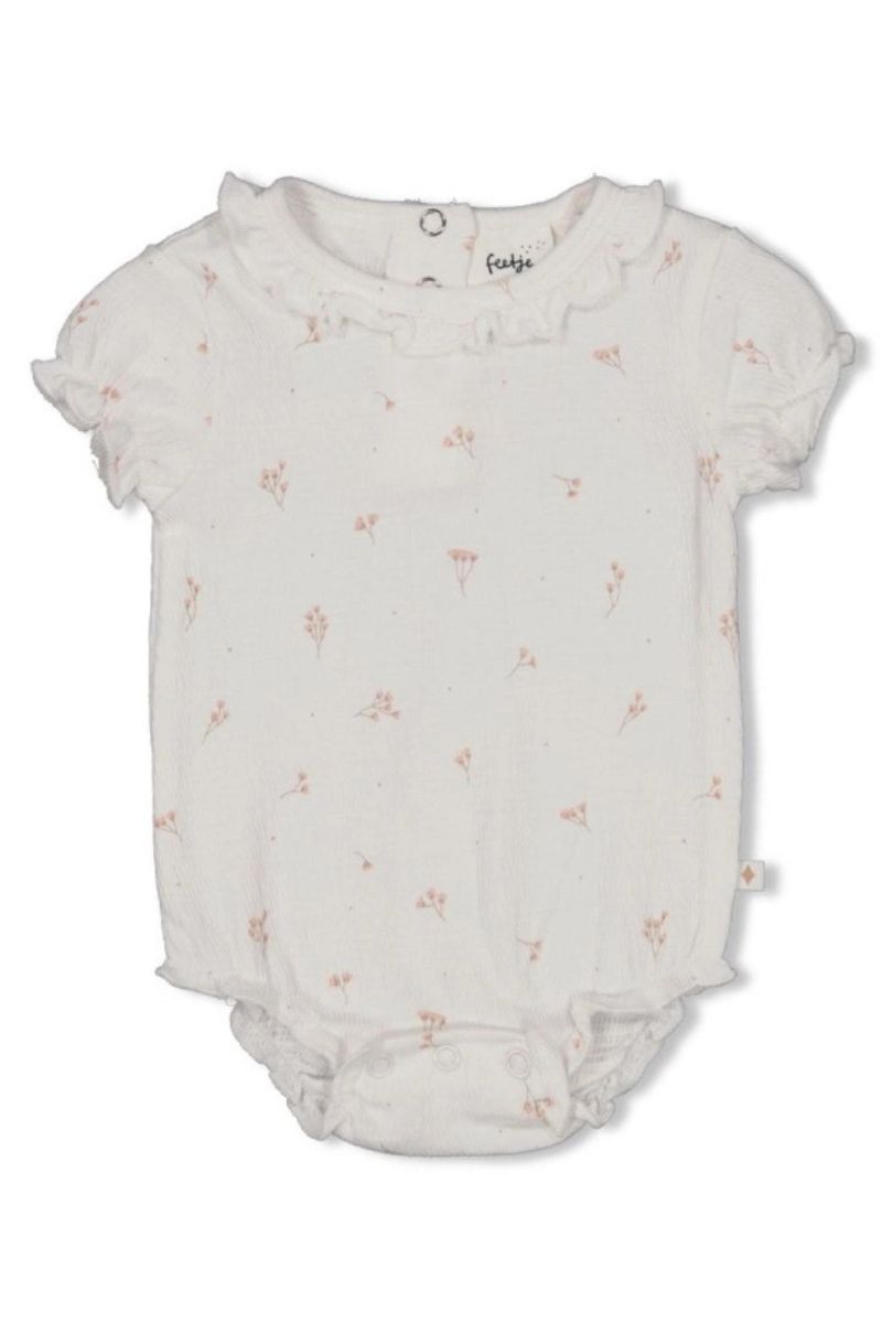 Feetje Romper Crinkle AOP Delicate Flower Offwhite